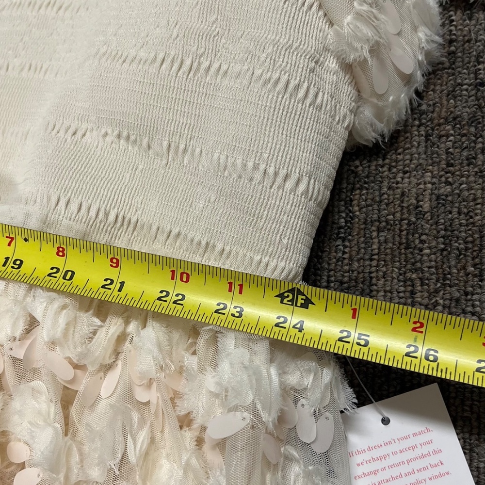 Ivy City Lined Fancy Beige Dress NWT, size 5X - Picture 3 of 5